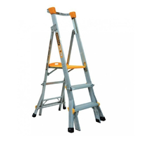 Gorilla 0.9m - 1.2m Adjustable Platform Ladder Industrial 180kg PL0304-HD