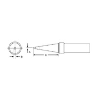 Weller 700°F 1/32" 0.8mm Conical Soldering Tip PTP7