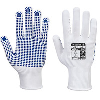 Polka Dot Glove White/Blue Medium Regular 24x Pack
