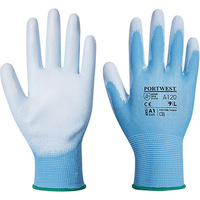 PU Palm Glove Blue/Blue XSmall Regular 36x Pack