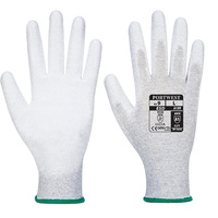 Antistatic PU Palm Glove Grey Large Regular 24x Pack