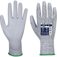 LR Cut PU Palm Glove Grey Medium Regular 6x Pack