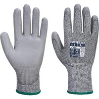 MR Cut PU Palm Glove Grey/Grey Medium Regular 6x Pack