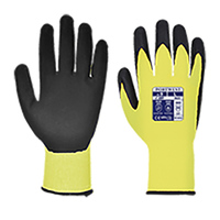 Vis-Tex PU Cut Resistant Glove Yellow/Black Large Regular 6x Pack