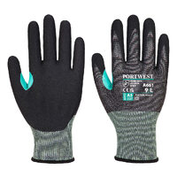 CS VHR18 Nitrile Foam Cut Glove Colour Black Size L