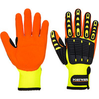 Anti Impact Grip Glove Yellow/Orange Medium Regular 3x Pack