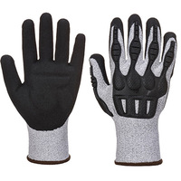 TPV Impact Cut Glove Grey/Black Medium Regular 2x Pack