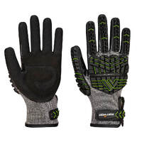 VHR15 Nitrile Foam Impact Glove Colour Black/Green Size L