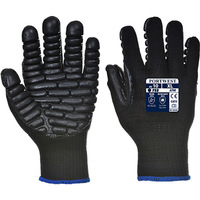 Anti-Vibration Glove Black Medium Regular 2x Pack
