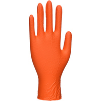 Nitrile HD Disp Gloves (Pk100) Orange Medium Regular