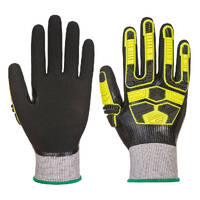 Waterproof HR Cut Impact Glove Colour Grey/Black Size M