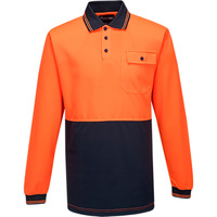 L/S Driver Polo Shirt Class D Orange/Navy XXL Regular