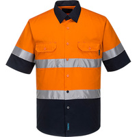 Lightweight Shirt Short Sleeve D&N Orange/Navy 4XL Regular