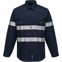 Cotton Shirt Long Sleeve Class N Navy 4XL Regular