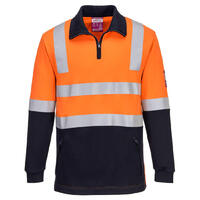 FR Hi-Vis Brushed Fleece Orange/Navy 4XL