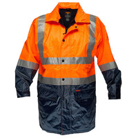 Hi-Vis Jacket Fleece Lined D&N Orange/Navy Medium Regular
