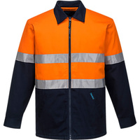 Quilt Padded Cotton Jacket D&N Orange/Navy 4XL Regular