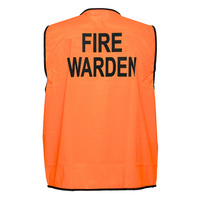 Fire Warden Vest Class D Orange 4XL Regular 3x Pack