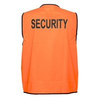 Security Hi-Vis Vest Class D Orange 5XL Regular 3x Pack