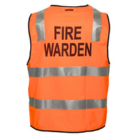 Fire Warden Zip Vest D&N Orange 4XL Regular 2x Pack