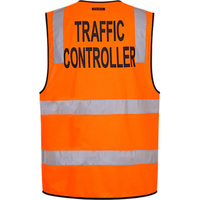Traffic Control Zip Vest D&N Orange 4XL Regular 2x Pack