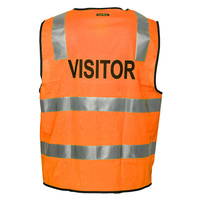 Visitor Zip Vest D&N Orange 4XL Regular 2x Pack