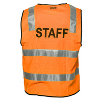 Staff Zip Vest D&N Orange 4XL Regular 2x Pack
