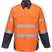 PW3 Hi-Vis Work Shirt Orange/Navy 4XL Regular