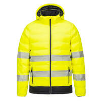 Hi-Vis Ultrasonic Heated Tunnel Jacket Colour Yellow/Black Size M