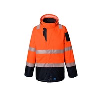 Rainbird Workwear Hi-Vis Southern Parka Fluoro Orange/Navy Size XS