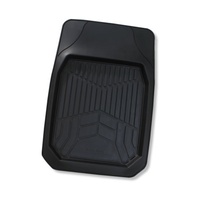 Rubber 4X4 Mat Rear Pair Black Outback Natural Rubber Deep Dish Mats