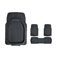 Rubber 4X4 Deep Dish 3Pce (1Pce Rear) Black TPE Rubber Outback Explorer Mats