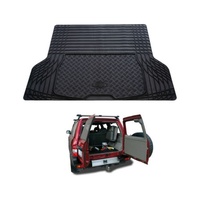 Trunk Mat Large 1410mm x 1090mm Black Boot Trayliner Heavy Duty Rubber Trim To Fit Non Slip Backing