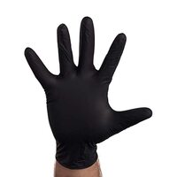 Rhin Black Disposable Nitrile Gloves 100pk RHD55XL