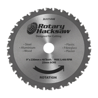 Austsaw 230mm 48T Rotary Hacksaw Blade - 25mm Bore RHS2302548