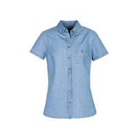 Indie Ladies Short Sleeve Shirt Dark Blue 8