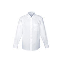 Mens Luxe Long Sleeve Shirt White Large