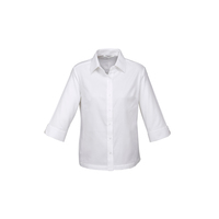 Ladies Luxe 3/4 Sleeve Shirt White 22