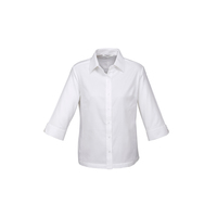 Ladies Luxe 3/4 Sleeve Shirt White 22