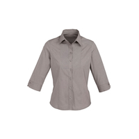 Ladies Chevron 3/4 Sleeve Shirt Graphite Stripe 26