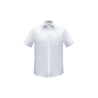 Mens Euro Short Sleeve Shirt White XSmall