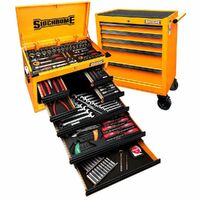 Sidchrome 204 Piece 13 Drawer  Hyper Colour Series Tool Kit (Hyper Orange) SCMT10160HO