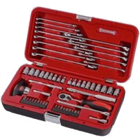 Sidchrome 57 Piece 1/4" Drive Socket and Spanner Set - Metric/AF SCMT10810