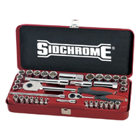 Sidchrome 37 Piece 1/4" & 1/2" Drive Socket Set - Metric/AF SCMT19130