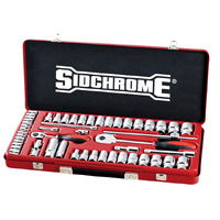 Sidchrome 51 Piece 1/4" & 1/2" Drive Socket Set - Metric/AF SCMT19135