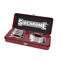 Sidchrome 10Pc 467 Pro Series Stubby Geared Spanner Set SCMT22203N