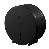 Stainless Steel Jumbo Toilet Roll Dispenser - Black
