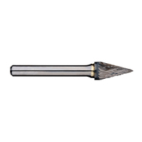 Alpha 1/4" Pointed Cone Carbide Burr 1/4" Shank SM-3DC