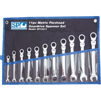 SP Tools 11pc Metric Gear Drive ROE Spanner Set - Flex Head SP10311
