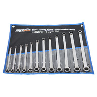 SP Tools 12pc Metric Double Ring Gear Drive Spanner Set - Extra Long - 0° Offset SP10412